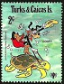 Turks and Caicos Isls 1979 Walt Disney 2 ¢ Multicolor Scott 402